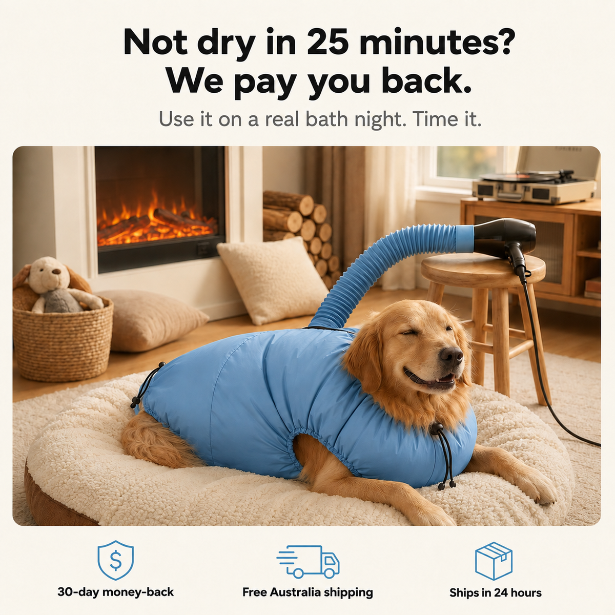 FurFlow™ Pet Drying Bag - Quick Dry Suit for Cats & Dogs