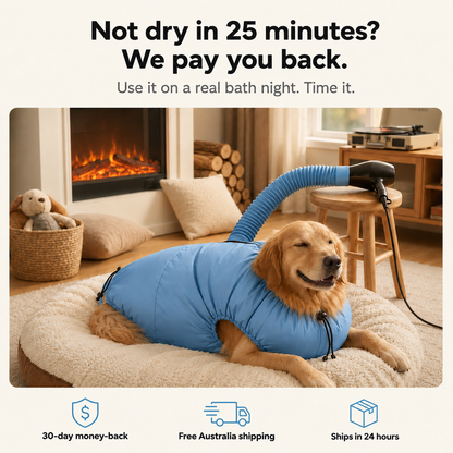FurFlow™ Pet Drying Bag - Quick Dry Suit for Cats & Dogs