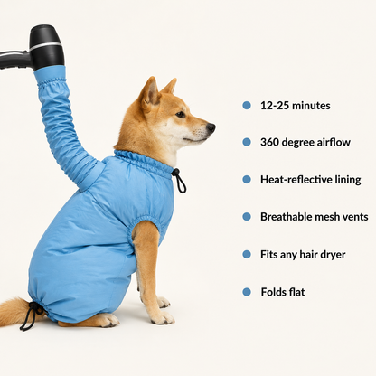 FurFlow™ Pet Drying Bag - Quick Dry Suit for Cats & Dogs