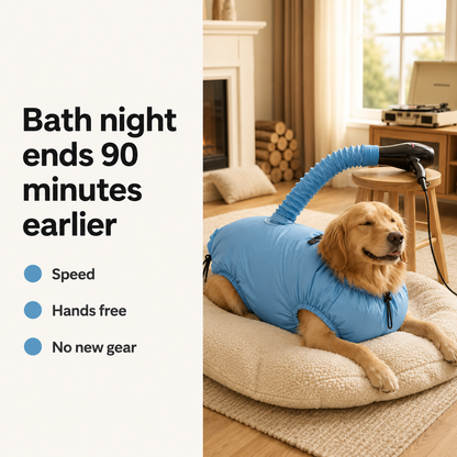 FurFlow™ Pet Drying Bag - Quick Dry Suit for Cats & Dogs